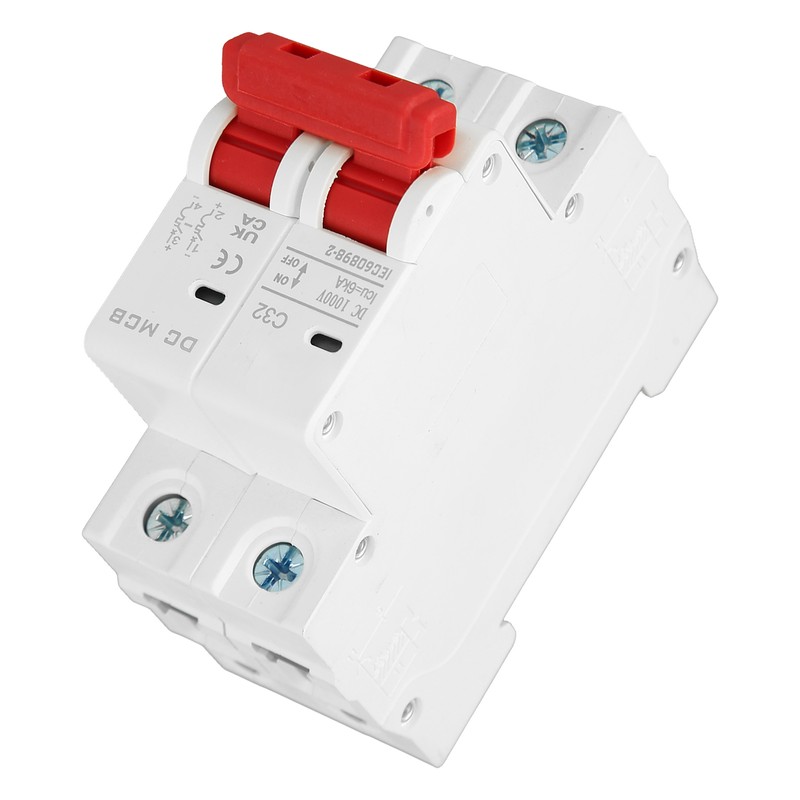 DC Miniature Circuit Breaker 2P 32A DIN Rail Mount DC1000V