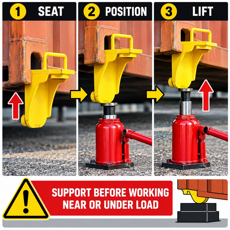 Heavy Duty Shipping Container Jack Lug, Iron Container Lifting Adapter