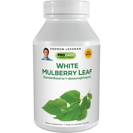ANDREW LESSMAN White Mulberry Leaf 60 Softgels - High Potency Standardized White Mulberry Leaf. Small Easy to Swallow Softgels