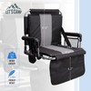 LET'S CAMP Folding Stadium Seats, 2 Pack Bleacher Chairs with