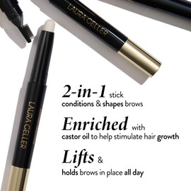 LAURA GELLER NEW YORK Define-n-Tame Brow Lifting Stick - Laminated Full Brows - Brow Wax - Blonde