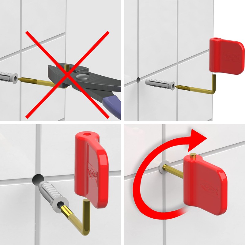 Fischer Pack of 10 Silver Picture Hooks with 4 mm