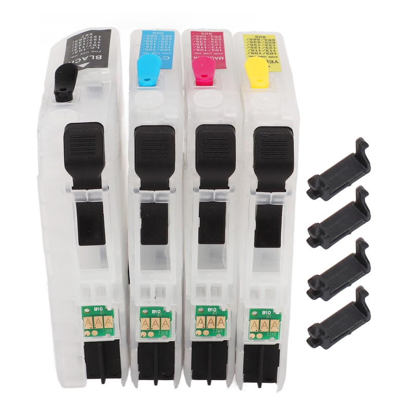 Ink Cartridges Compatible Refill Replacement With Permanent Chip 4 Colors
