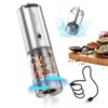 CIRCLE JOY Electric Pepper Grinder Stainless Steel Rechargeable Pepper Mill
