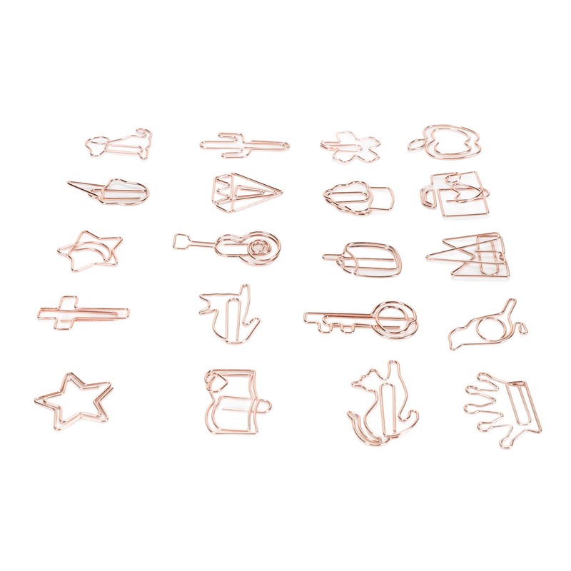 100Pcs Paper Clips Cute Look Note Clip Marking Document Organizing