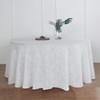 BalsaCircle 120-Inch White Round Premium Polyester Faux Burlap Tablecloth Wedding