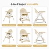 6 in 1 Baby High Chair Portable Highchair with Wheeled