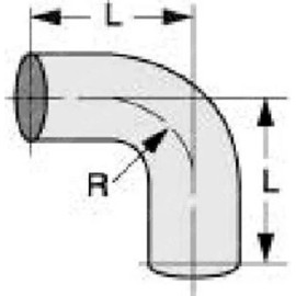 BFTP BESTfit 5 X 15 Inch 90 Degree Steel Exhaust Elbow, Plain