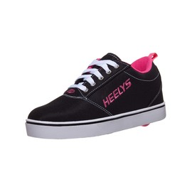 HEELYS Girl's Pro 20 (Little Kid/Big Kid/Adult) Black/White/Pink 8 Big Kid (Women's 9) M