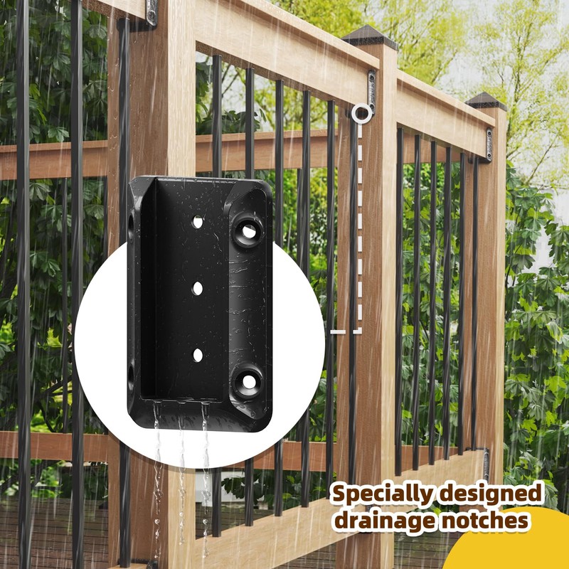 Toscoco 4 Pcs Deck Railing Bracket Connectors for 2"×4" (1.5"