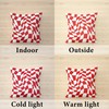 ggaimwf Checkered Cushion Covers Red 40x40cm Set of 2 Wavy