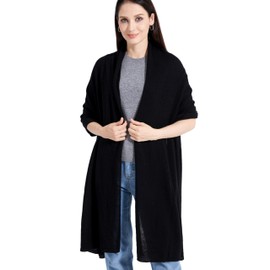 RYYOYY Soft Cashmere Blend Wrap Chic Scarf Stole for Women Wayfarer Travel Extra Large 87"x28" Black