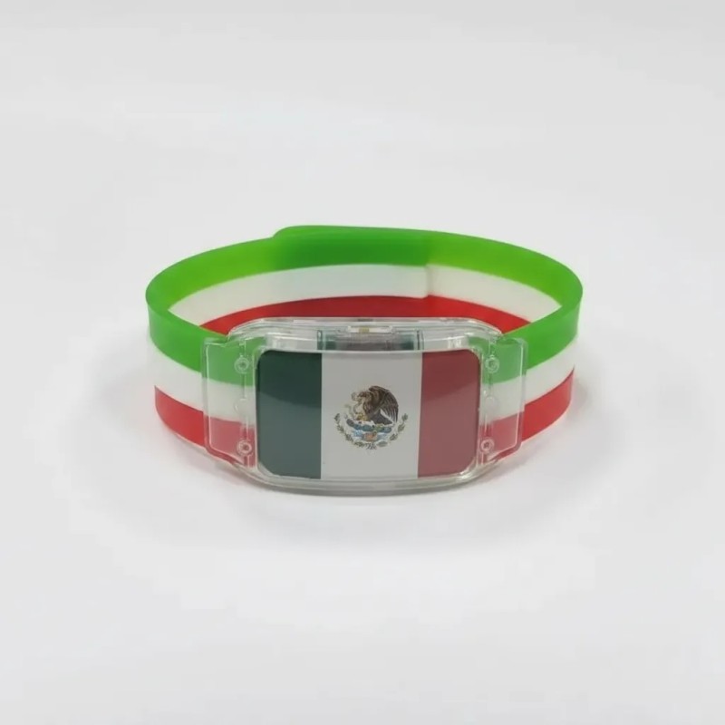 Pulsera Led Mexico Futbol Fan Apoyo Fiesta Deportiva Luz