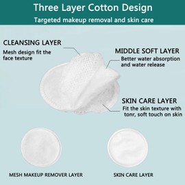 ZORLYS Cotton Pads Cotton Rounds for Face 600 Counts Premium Cotton Face Pads Makeup Remover Pads for Daily Skin Care, Lint-Free, Hypoallergenic