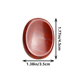 Nvzi Worry Stones Red Jasper Crystals for Kids, Chakra Crystals and Healing Stones, Oval Palm Stone, Thumb Stone, Crystals for Beginners, Spiritual Gifts for Women, Meditation Accessories (1PCS)
