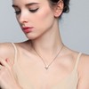 Jewlldeen Women's 925 Silver Pearl Necklace Heart Pendant Silver Chain