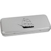 Azeeda 'Sailing Ship' Metal Hinged Stationery Tin/Storage Box (TT00103058)