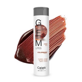 Celeb Luxury Gem Lites Colorwash Amber Copper Brown, Color Depositing Shampoo, 10 Traditional Colors, Stops Fade in 1 Quick Wash, Cleanse  Color,...  