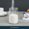 KITCHENDAO Glass Sugar Dispenser with Side Pour Spout, Built-in Lid
