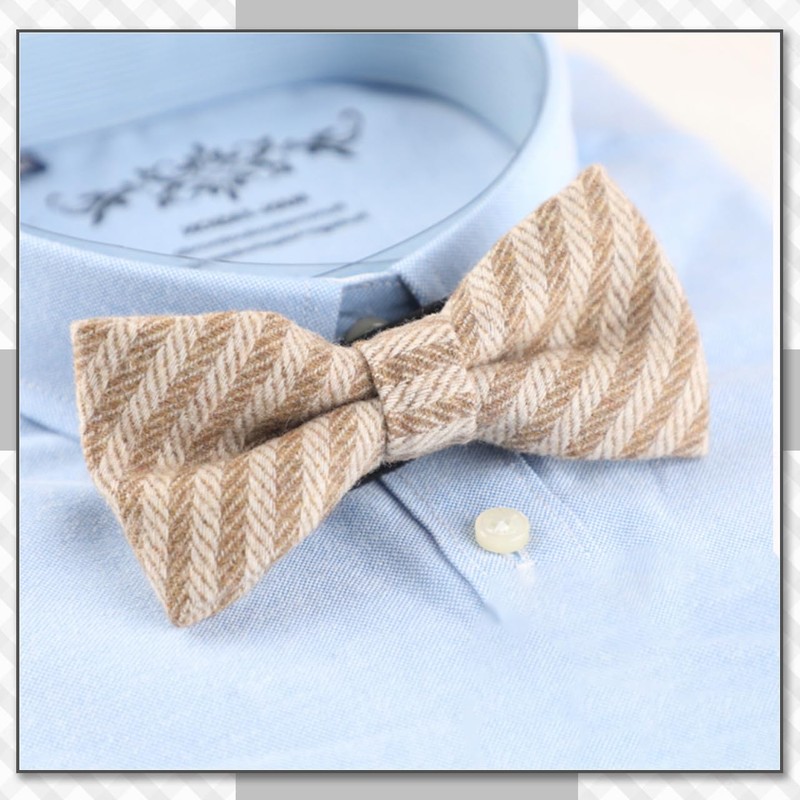 Chrome Crane NR009 Men's Bowtie, Bowtie, Wool, Checked, Stylish, Business
