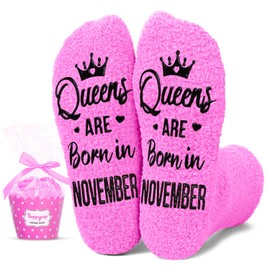 HAPPYPOP November Birthday Gifts for Women - Birthday Socks Happy Birthday Socks, Socks for Her Female
