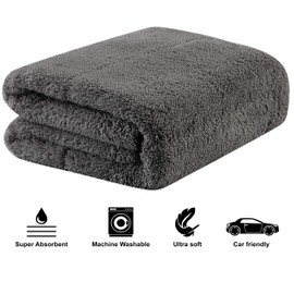 SCRUBIT Premium Microfiber Drying Towel Super Absorbent & Soft Cleaning Cloth, 4.5 sq. feet Professional Car Wash Towels for Cars Trucks, Boats, (29.5 x 22 in) (1)
