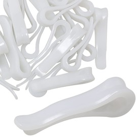 MEETOOT 150 clips de plástico transparente de cocodrilo de 39 mm para fijar la camisa, clips de embalaje en forma de U, pinzas de plástico para corbatas, calcetines, pantalones, camisas