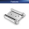 Yinpecly 3 inches Double Action Spring Hinge Stainless Steel Brushed