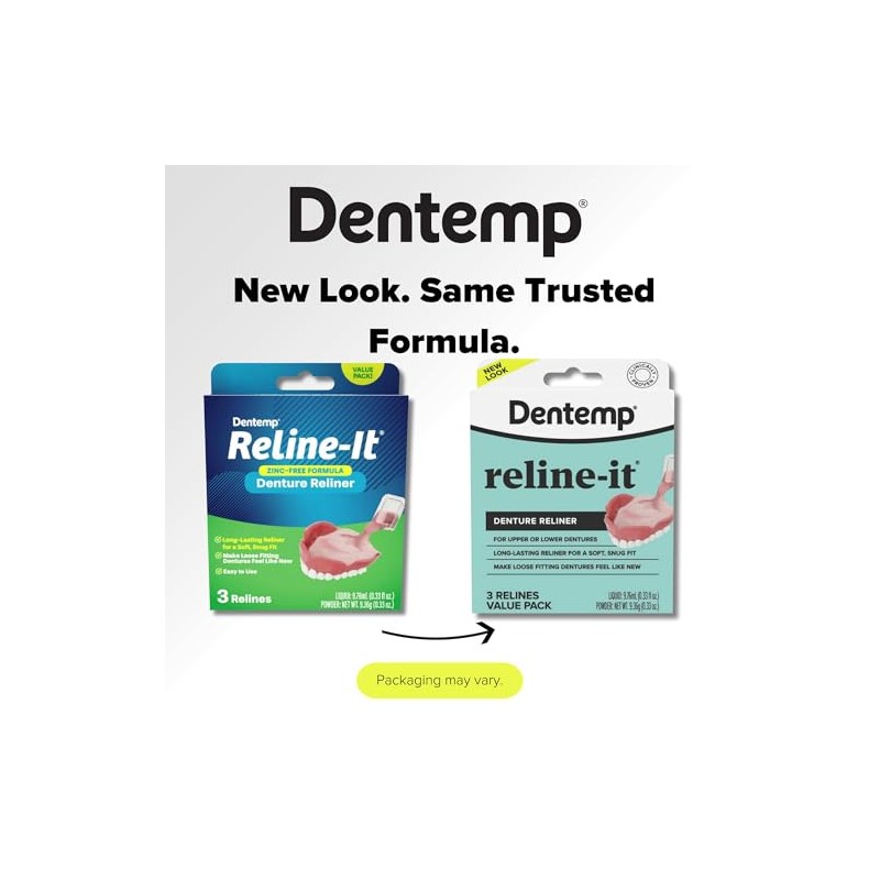 Dentemp Denture Reline Kit Value Pack - Advanced Formula Reline
