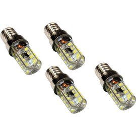HQRP 4-Pack E14 Base 64 SMD3014 LED Bulb AC 110V Cool White for Indoor Lighting, Microwave, Kitchen, Fronts, Lamps, Refrigerators