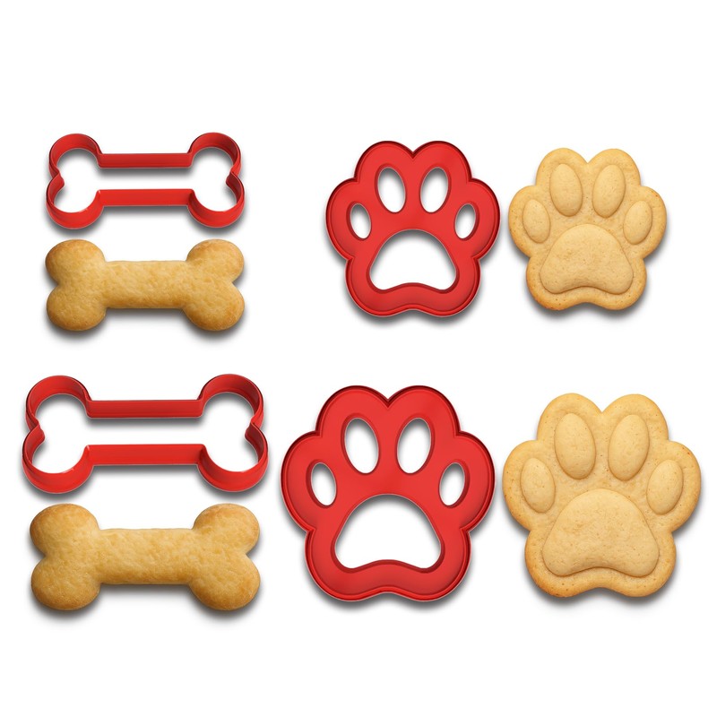 Dog Bone & Paw Print Cookie Cutter Set - 3"