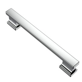 Alzassbg 10 Pack Polished Chrome Cabinet Pulls, 5 Inch(128mm) Hole Centers Kitchen Cabinet Handles for Cabinets and Drawers AL3061CP