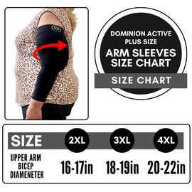 Dominion Active Plus Sized Compression Arm Sleeves 20-30 mmHg (1 PAIR) - Size: 3XL, Color: Nude