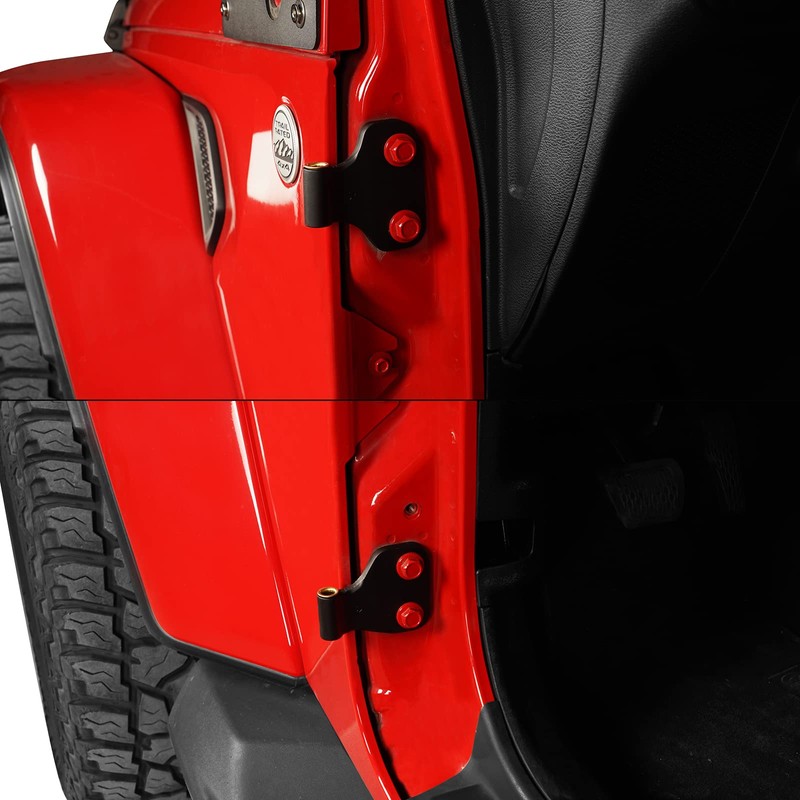Hooke Road Body Door Hinge Set Compatible with Jeep Wrangler
