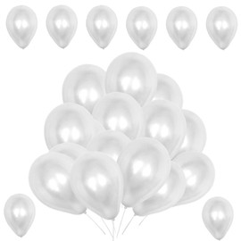 10 inch White Colour Latex Balloons Plain Helium Balloons | Perfect For Birthday Parties, Weddings, Baby Showers, Christmas Party Decorations, Romantic Valentine's Day Celebrations | Pack of 100
