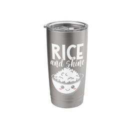 Rice Lover Cute Asian Food Lovers Yummy Bowl Of Rice Stainless Steel Insulated Tumbler