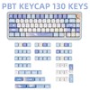 COOMICKEY Blue White PBT Keycaps XOA Keycaps, Custom Keyboard Keycaps