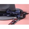 HISDERN Bow Ties for Men Navy Blue Self Bowties Square