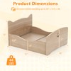 PETSITE Elevated Wood Cat Bed, Cute Small Pet Bed with