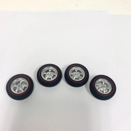 1:25 15” Cragar style wheels On Redline tires.  Car Not For Sale