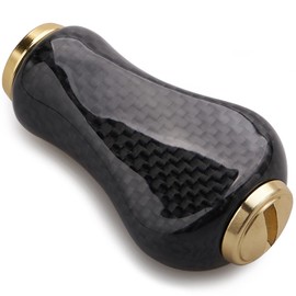 HEIGHTEN 0.8 inches (20 mm) Reel Handle Knob 4.7g 1.5K Carbon Shimano Daiwa Compatible (Daiwa) Type S (Shimano) Type A Gourd Series (Gold) (961)