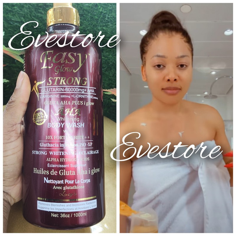 Easy glow strong Gluta Aha whitening Extra strength body wash
