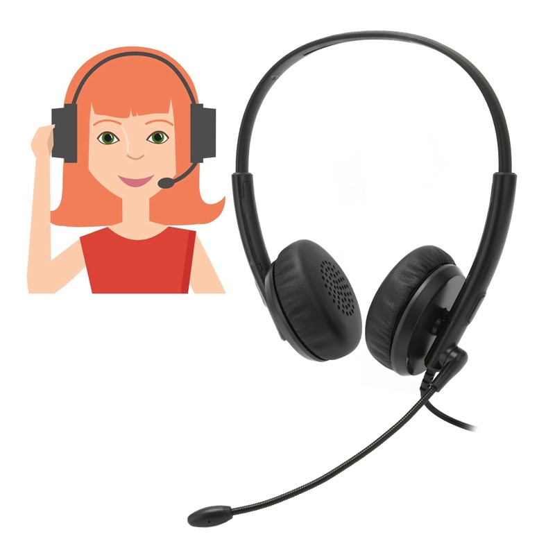 XD1000 USB Headset 3.5mm Noise Reduction Mic Customer Service Headset