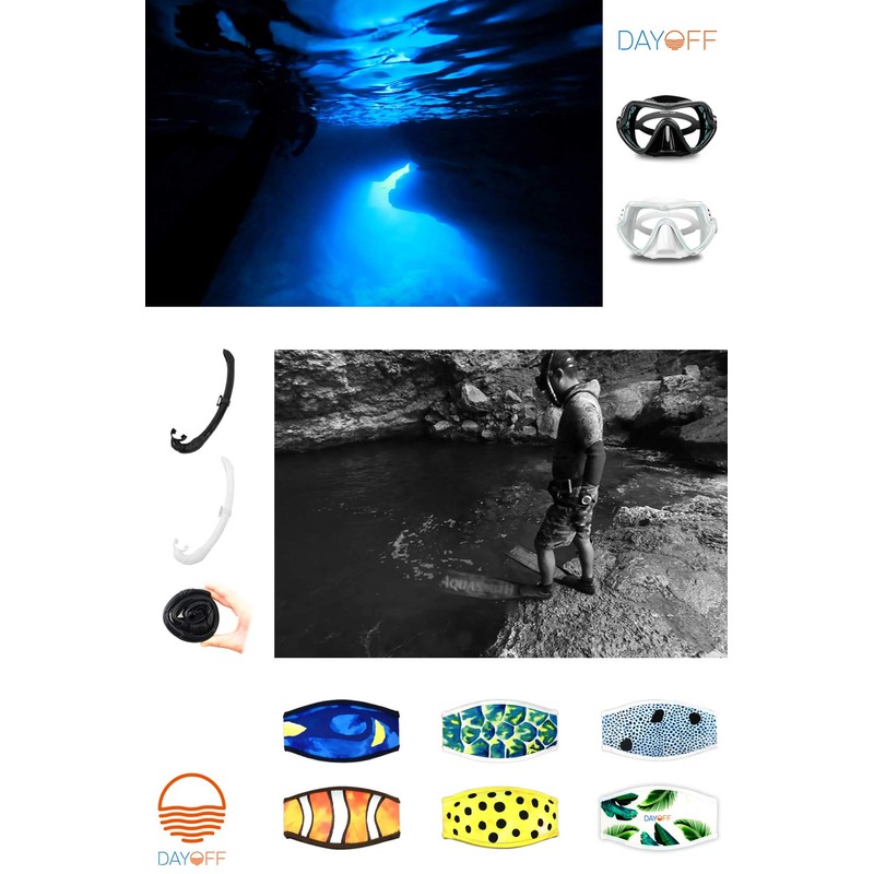 DAYOFF Mask Strap Cover Fish Design Diving Mask Snorkeling Mask