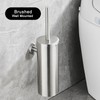 FALANGSHI FR07 Stainless Steel Toilet Brush and Holder Set, Brushed