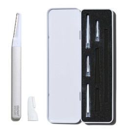 StackedSkincare Dermaplaning Kit for Face - At Home Dermaplaning Tool with Comfort Handle, 3 Replaceable Blades + 3 Precision Blades - Exfoliates, Removes Peach Fuzz, Softens Skin, 7 Count