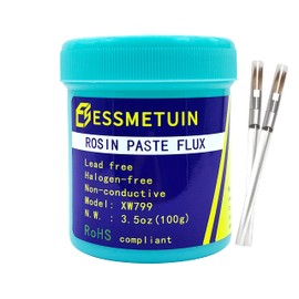 Essmetuin Rosin Paste Flux, No Clean Lead Free Rosin Soldering Paste For Phone Board Repair, Electric Soldering, PCB And BGA 3.5oz 100GR/Bottle With RoHS And Halogen Free