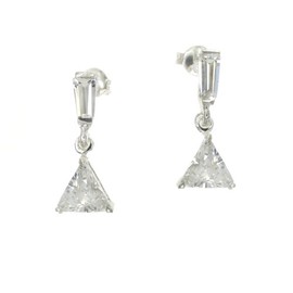 Sterling Silver Geometric Drop Earrings