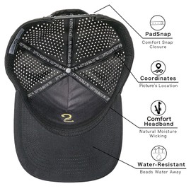 Mountain Trucker Hat for Men, Water-Resistant & Breathable, Lightweight, Design with Moisture-Wicking Pad - Performance Hat for Hiking, Running, and Outdoor Adventures