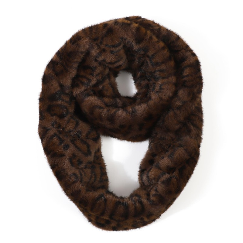 LA CARRIE Womens Leopard Print Infinity Scarf Loop Circle Neck